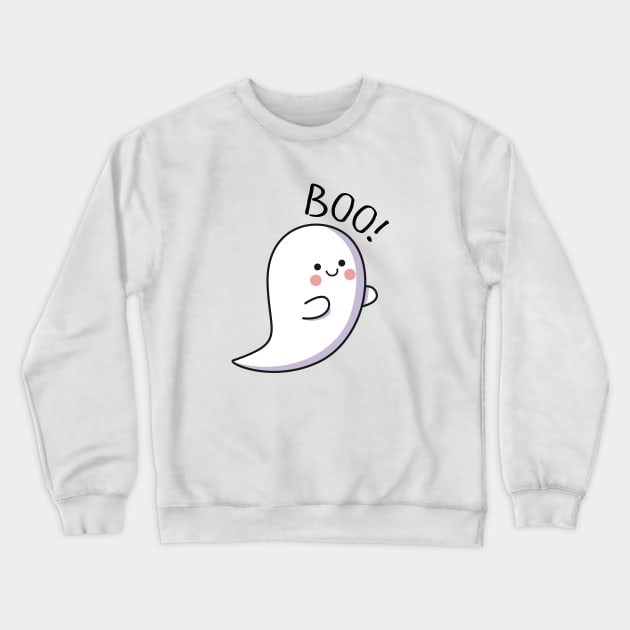 cute ghost Crewneck Sweatshirt by Spes.id